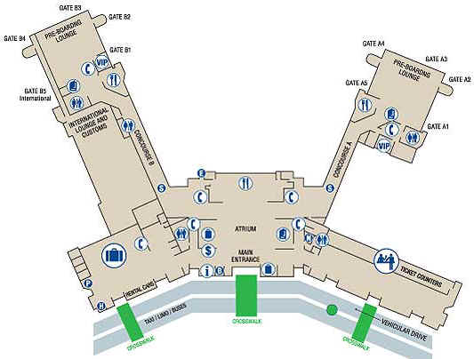 Charleston International Airport Terminal Map